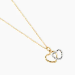 Marc Orian Pendentifs|Pendentifs > Pendentif Hedda Coeurs Ciseles Or Bicolore