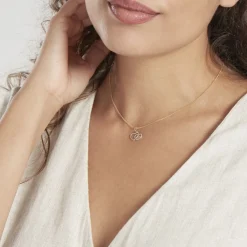 Marc Orian Pendentifs|Pendentifs > Pendentif Hedda Coeurs Ciseles Or Bicolore