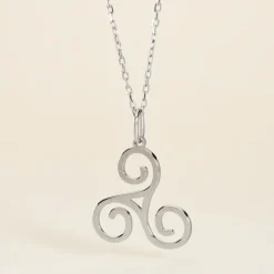 Pendentif Helge Argent Blanc