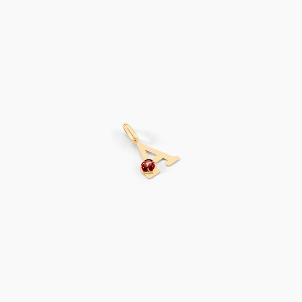 Marc Orian Pendentifs|Bijoux Enfant > Pendentif Helidie Coccinelle Lettre Or Jaune