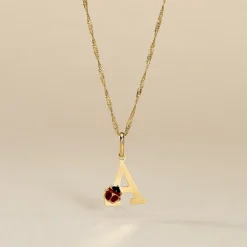 Marc Orian Pendentifs|Bijoux Enfant > Pendentif Helidie Coccinelle Lettre Or Jaune