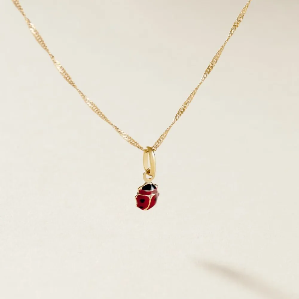 Marc Orian Pendentifs|Bijoux Enfant > Pendentif Helidie Coccinelle Or Jaune
