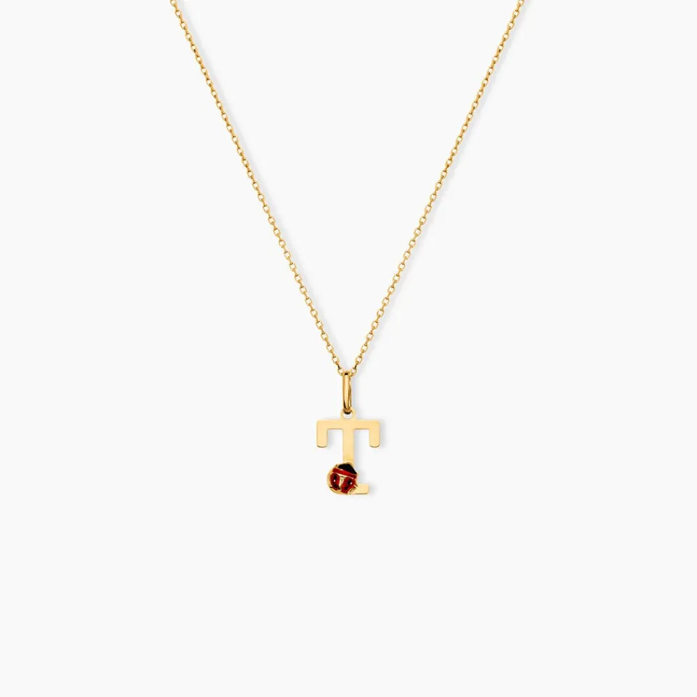 Marc Orian Pendentifs|Bijoux Enfant > Pendentif Helidie Coccinelle Lettre Or Jaune