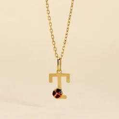 Marc Orian Pendentifs|Bijoux Enfant > Pendentif Helidie Coccinelle Lettre Or Jaune