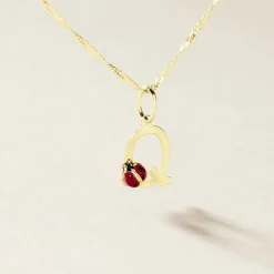 Marc Orian Pendentifs|Bijoux Enfant > Pendentif Helidie Coccinelle Lettre Or Jaune