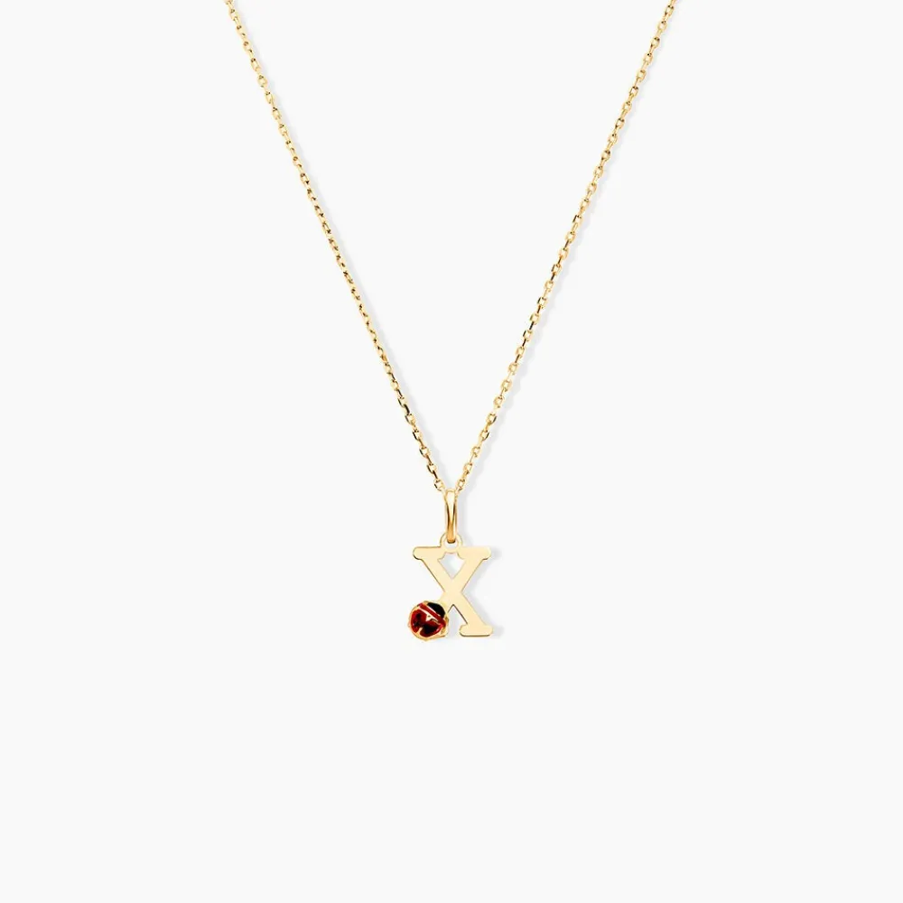 Marc Orian Bijoux Or|Pendentifs > Pendentif Helidie Coccinelle Lettre Or Jaune