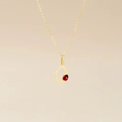 Pendentif Helidie Coccinelle Lettre Or Jaune