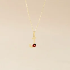 Pendentif Helidie Coccinelle Lettre Or Jaune