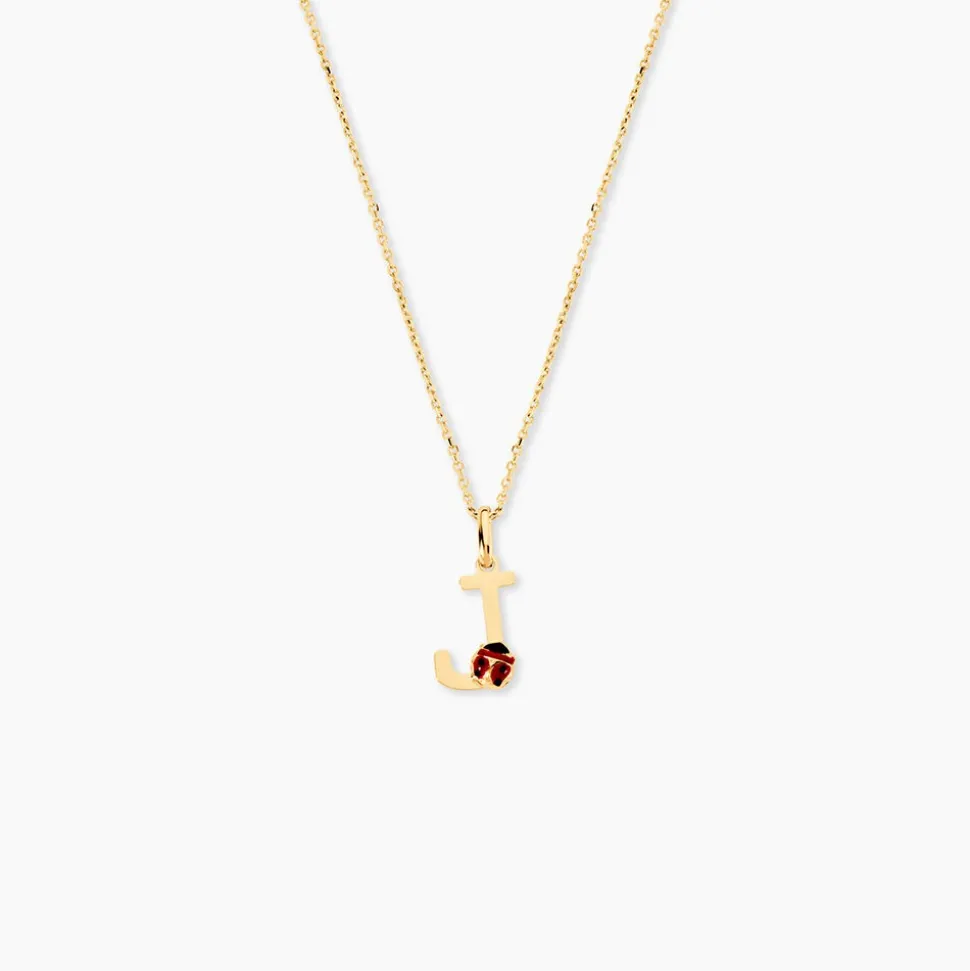 Pendentif Helidie Coccinelle Lettre Or Jaune