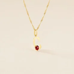 Pendentif Helidie Coccinelle Lettre Or Jaune
