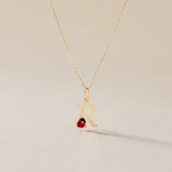 Pendentif Helidie Coccinelle Lettre Or Jaune