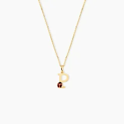 Pendentif Helidie Coccinelle Lettre Or Jaune