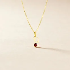 Pendentif Helidie Coccinelle Lettre Or Jaune