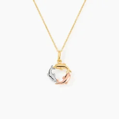 Marc Orian Pendentifs|Bijoux Homme > Pendentif Helmut Trio Dauphins Or Tricolore