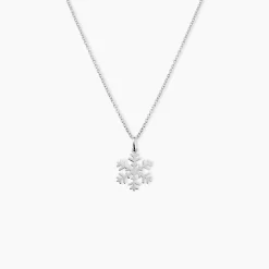 Marc Orian Pendentifs|Pendentifs > Pendentif Herbertine Flocon Or Blanc