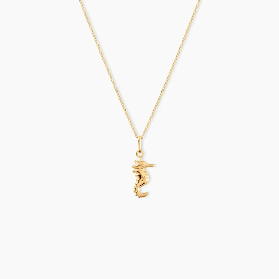 Pendentif Illide Hippocampe Or Jaune