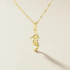 Pendentif Illide Hippocampe Or Jaune