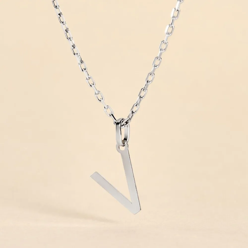 Marc Orian Pendentifs|Bijoux Homme > Pendentif Ionia Lettre Or Blanc