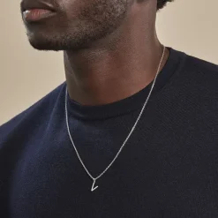 Marc Orian Pendentifs|Bijoux Homme > Pendentif Ionia Lettre Or Blanc