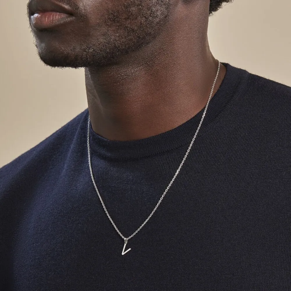 Marc Orian Pendentifs|Bijoux Homme > Pendentif Ionia Lettre Or Blanc