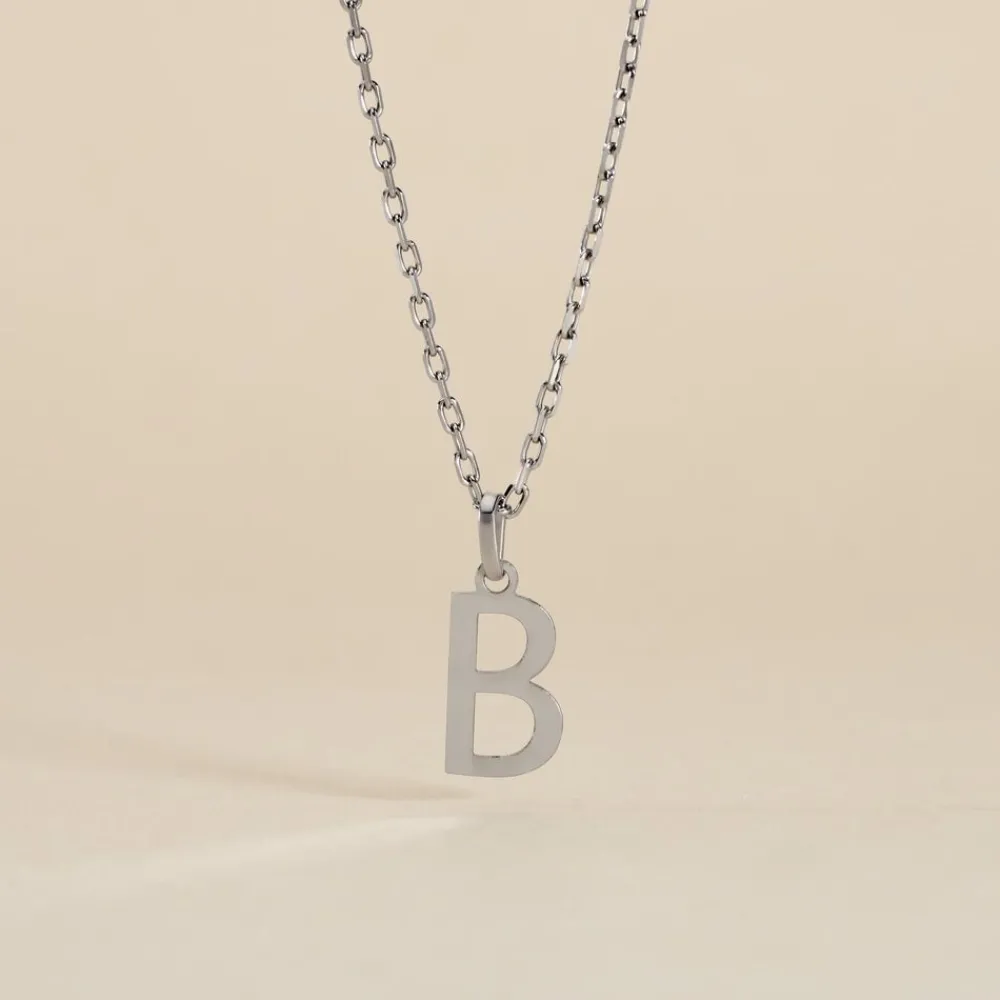 Marc Orian Pendentifs|Bijoux Homme > Pendentif Ionia Lettre or blanc