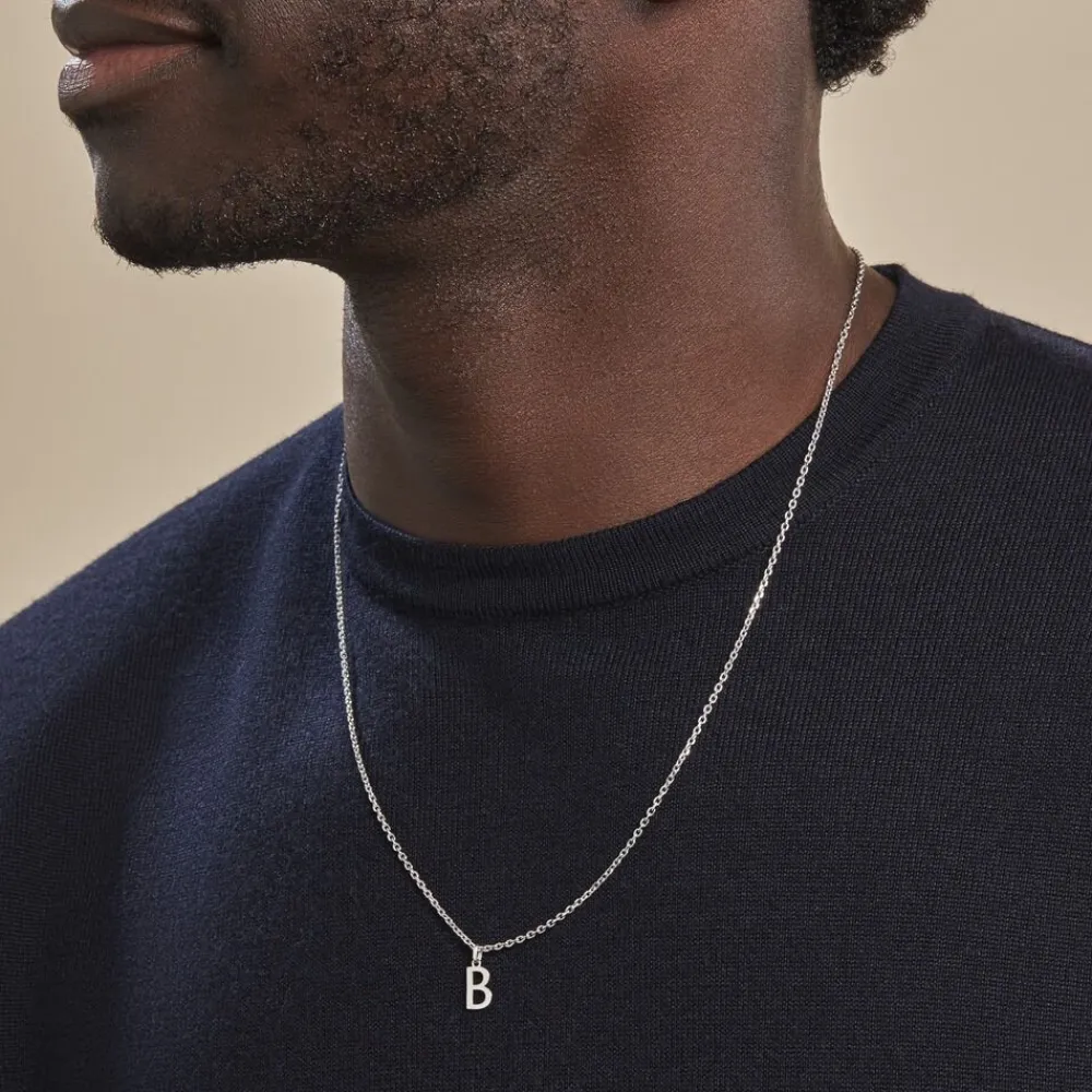 Marc Orian Pendentifs|Bijoux Homme > Pendentif Ionia Lettre or blanc