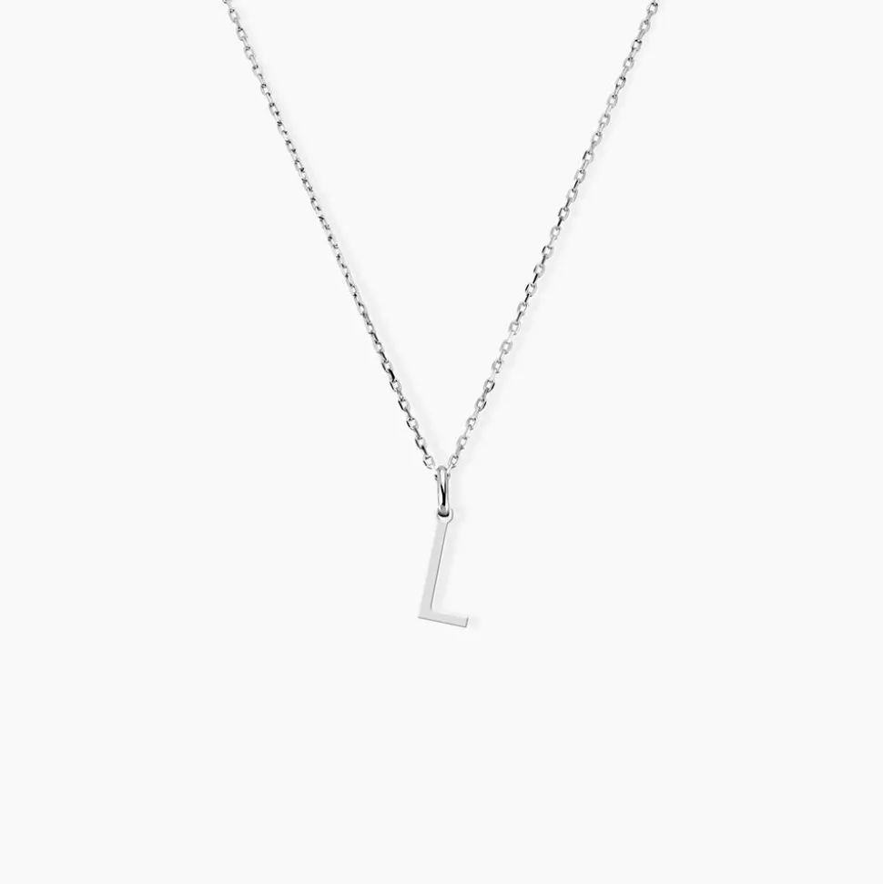 Pendentif Ionia Lettre Or Blanc