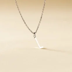 Pendentif Ionia Lettre Or Blanc