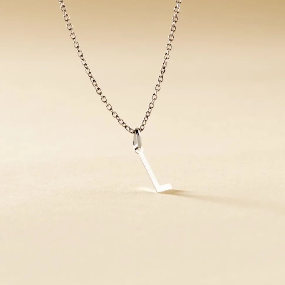 Pendentif Ionia Lettre Or Blanc