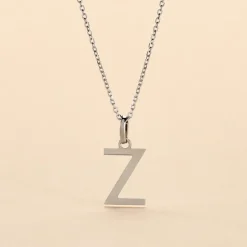 Pendentif Ionia Lettre Or Blanc