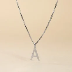 Pendentif Ionia Lettre Or Blanc