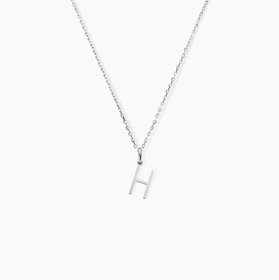 Pendentif Ionia Lettre Or Blanc