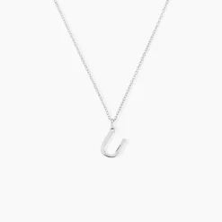Pendentif Ionia Lettre Or Blanc