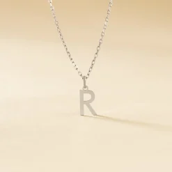 Pendentif Ionia Lettre Or Blanc