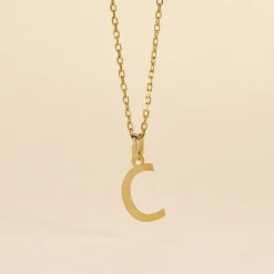 Pendentif Ionia Lettre Or Jaune