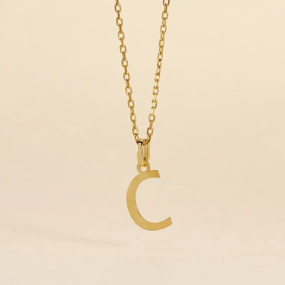 Pendentif Ionia Lettre Or Jaune