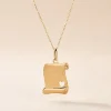 Pendentif Irenca Message Parchemin Or Jaune