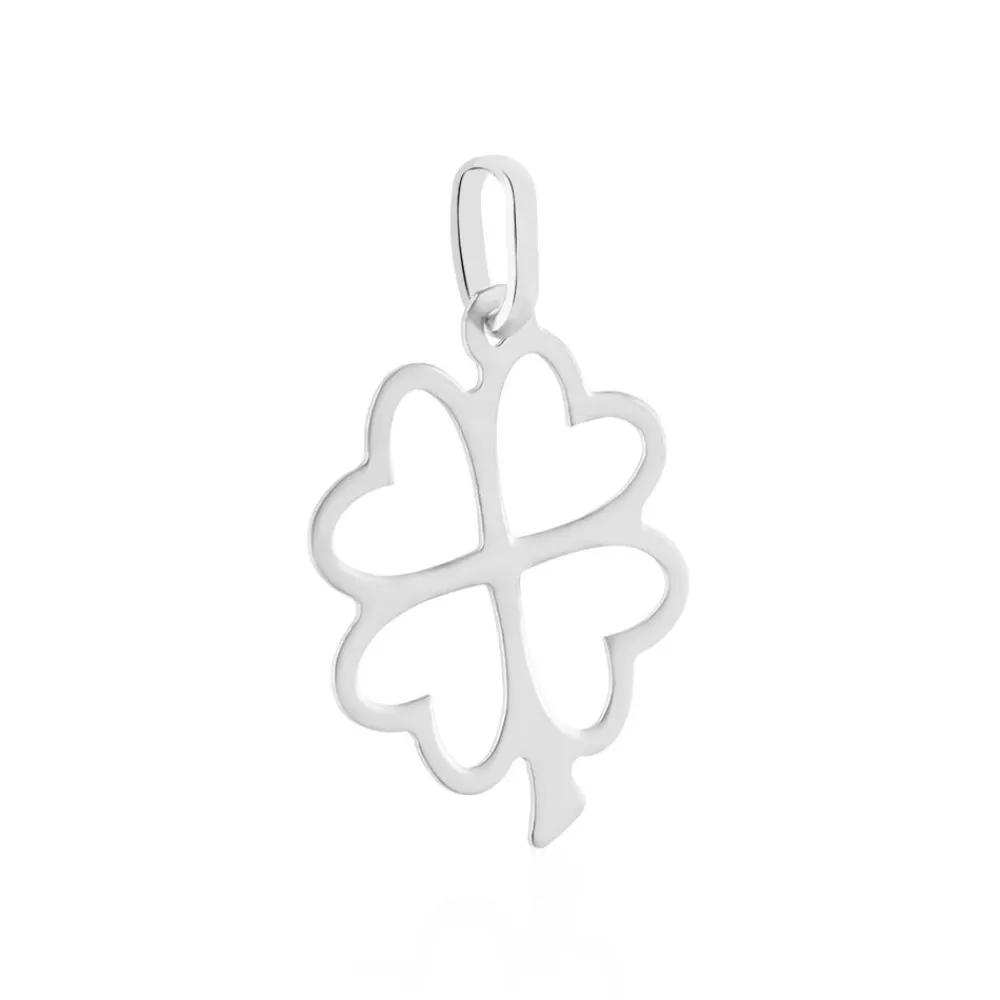 Marc Orian Pendentifs|Pendentifs > Pendentif Koulmia Trefle Diamante Or Blanc