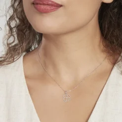 Marc Orian Pendentifs|Pendentifs > Pendentif Koulmia Trefle Diamante Or Blanc