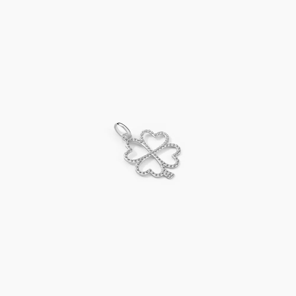 Marc Orian Pendentifs|Pendentifs > Pendentif Koulmia Trefle Diamante Or Blanc