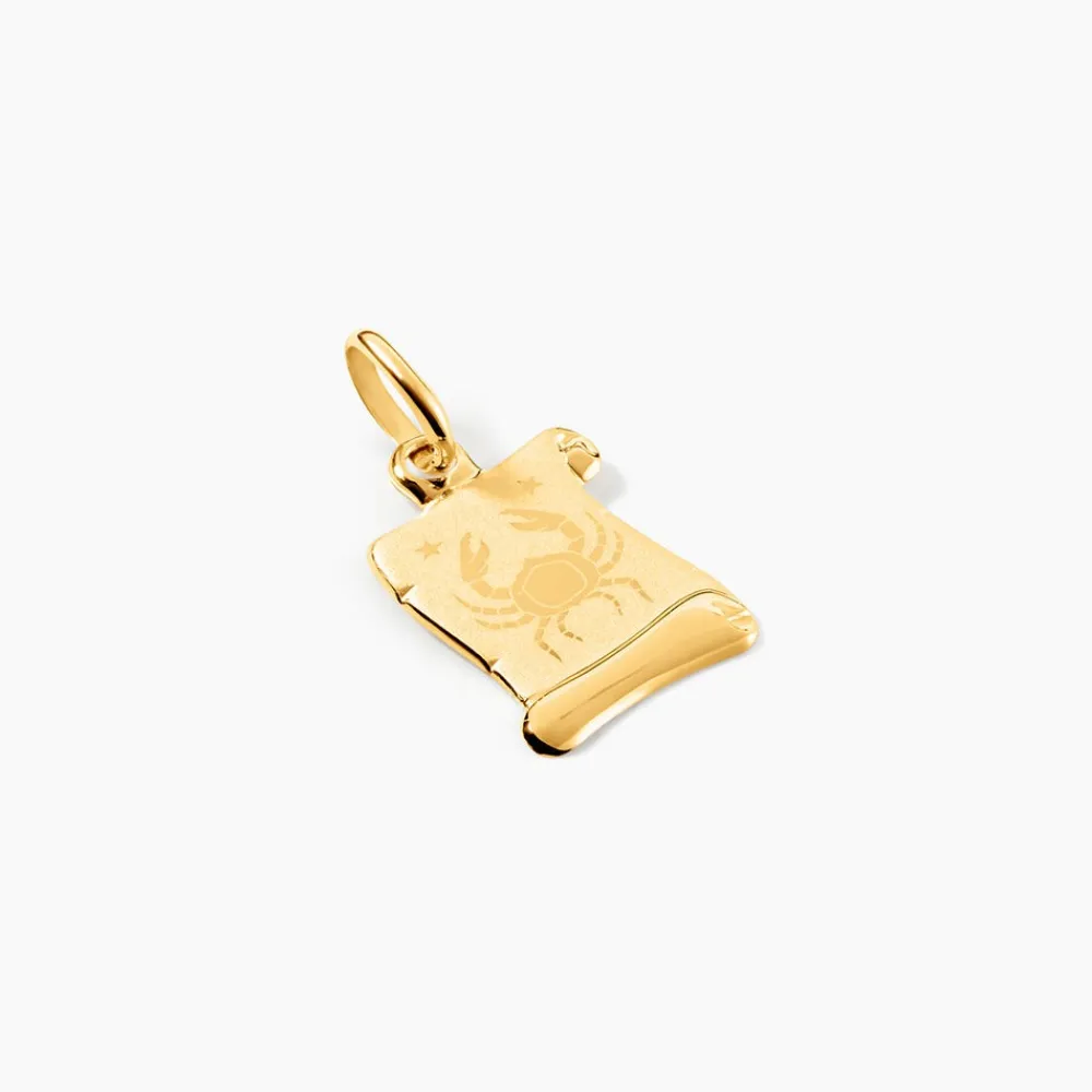 Marc Orian Pendentifs|Pendentifs Personnalisés > Pendentif Lamie Zodiaque Parchemin Or Jaune