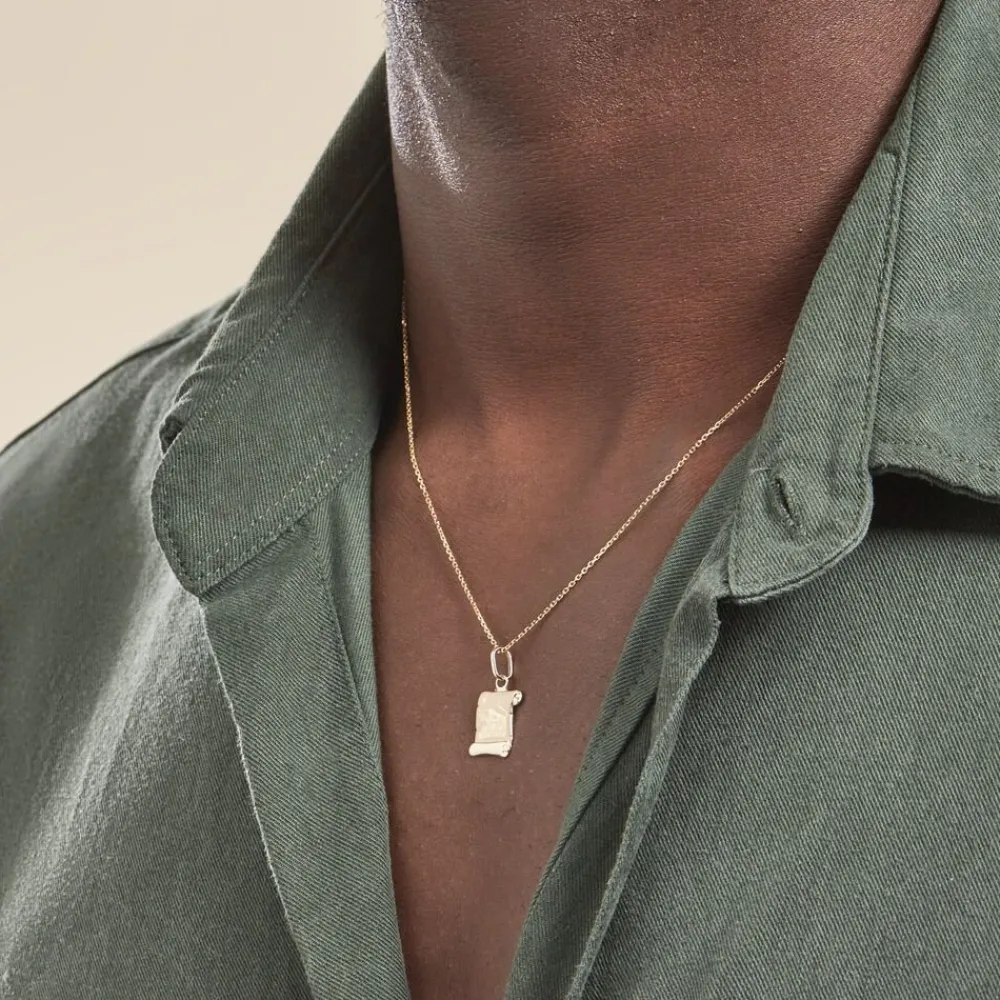 Marc Orian Pendentifs|Pendentifs Personnalisés > Pendentif Lamie Zodiaque Parchemin Or Jaune