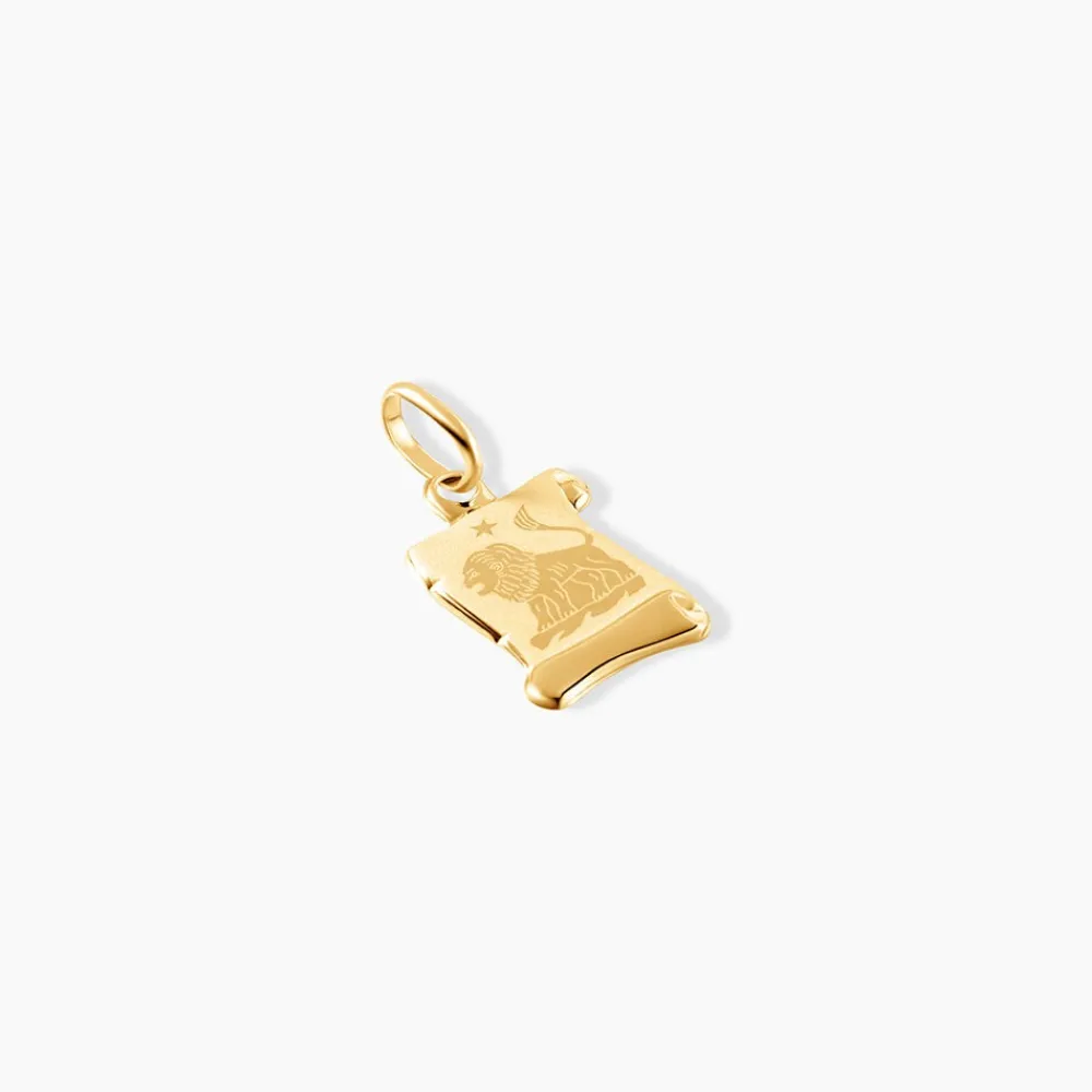 Marc Orian Pendentifs|Pendentifs Personnalisés > Pendentif Lamie Zodiaque Parchemin Or Jaune