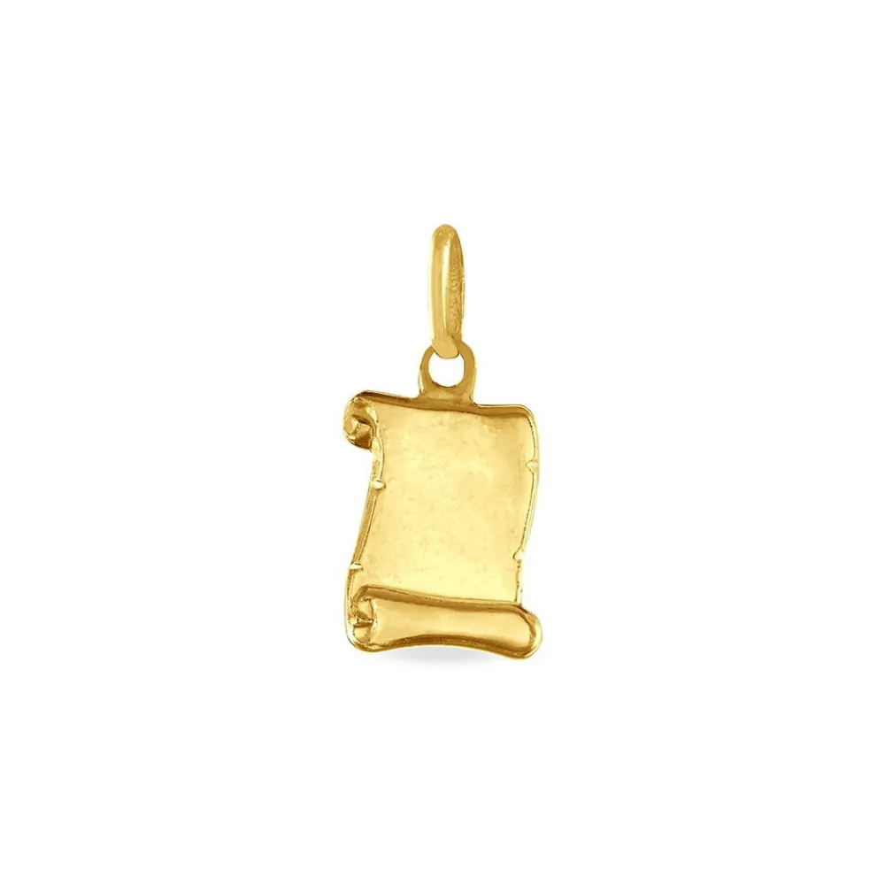 Marc Orian Pendentifs|Pendentifs Personnalisés > Pendentif Lamie Zodiaque Parchemin Or Jaune