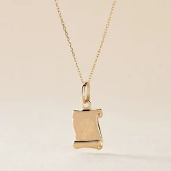 Marc Orian Pendentifs|Pendentifs Personnalisés > Pendentif Lamie Zodiaque Parchemin Or Jaune