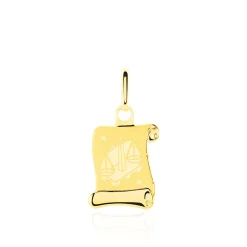 Marc Orian Pendentifs|Pendentifs Personnalisés > Pendentif Lamie Zodiaque Parchemin Or Jaune