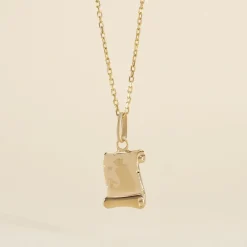 Marc Orian Pendentifs|Pendentifs Personnalisés > Pendentif Lamie Zodiaque Parchemin Or Jaune