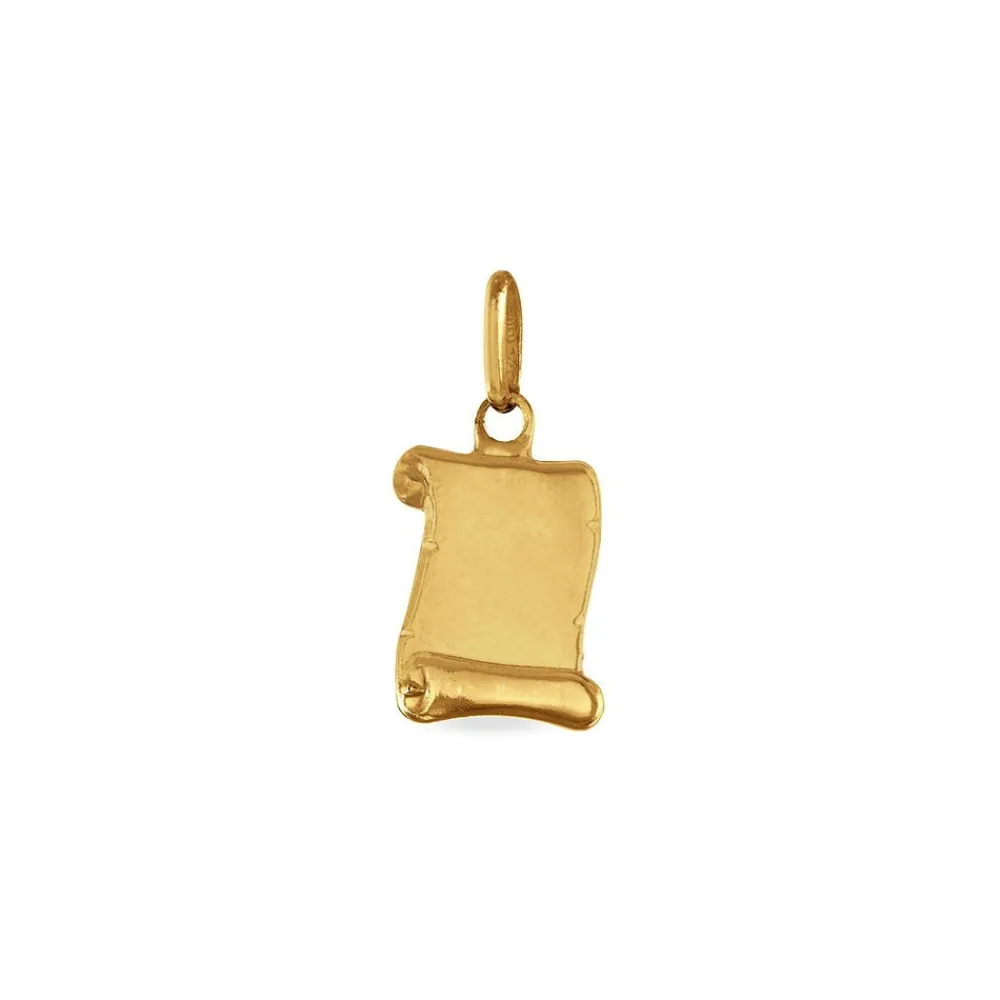 Marc Orian Pendentifs|Pendentifs Personnalisés > Pendentif Lamie Zodiaque Parchemin Or Jaune