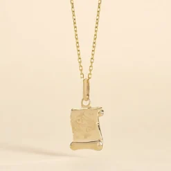 Pendentif Lamie Zodiaque Parchemin Or Jaune