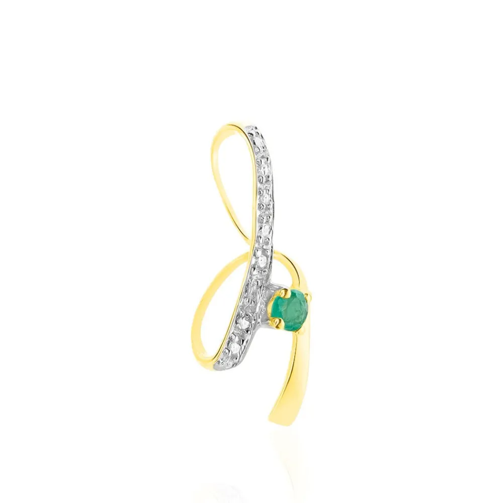 Marc Orian Bijoux Émeraude|Pendentifs > Pendentif Loubra Or Jaune Emeraude